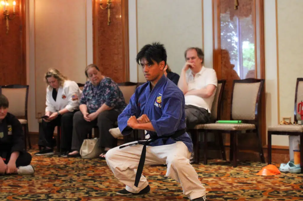 Student gaining confidence through martial arts.